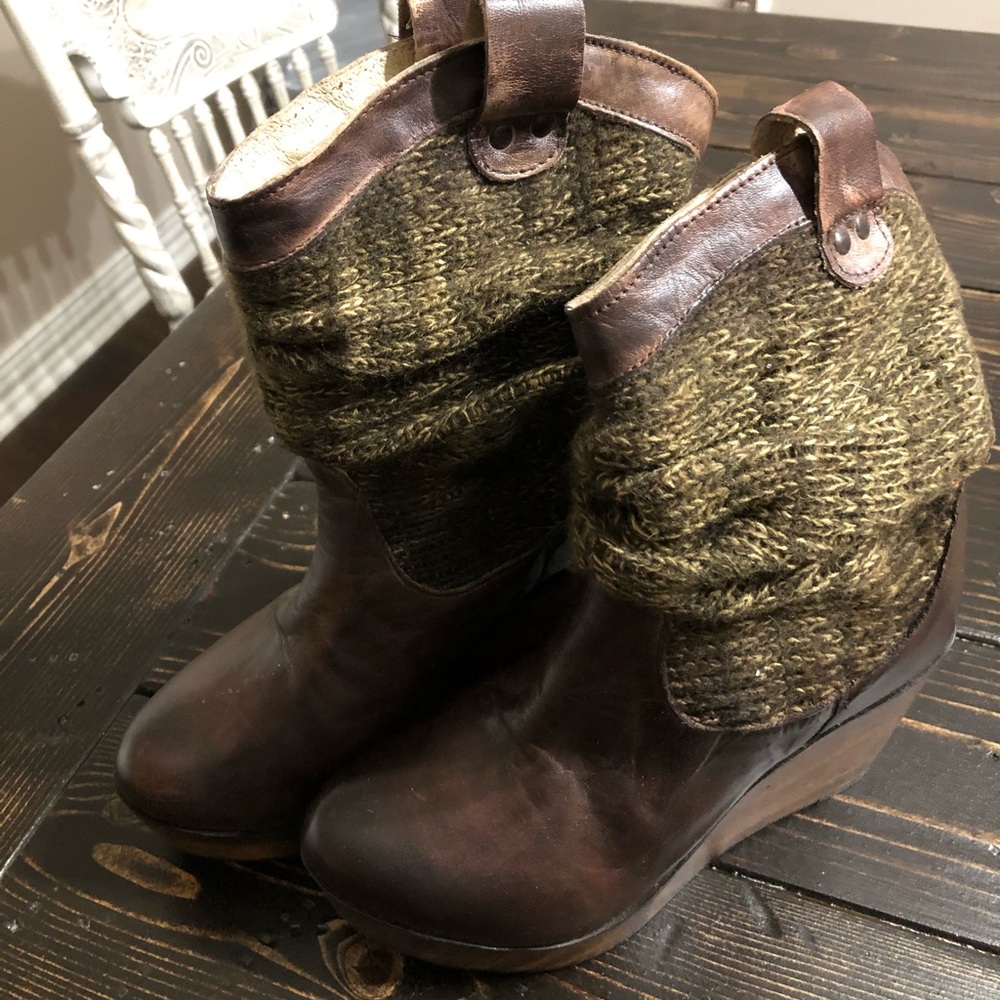 Bed Stu Slouch Wedge Bootie - Size 8